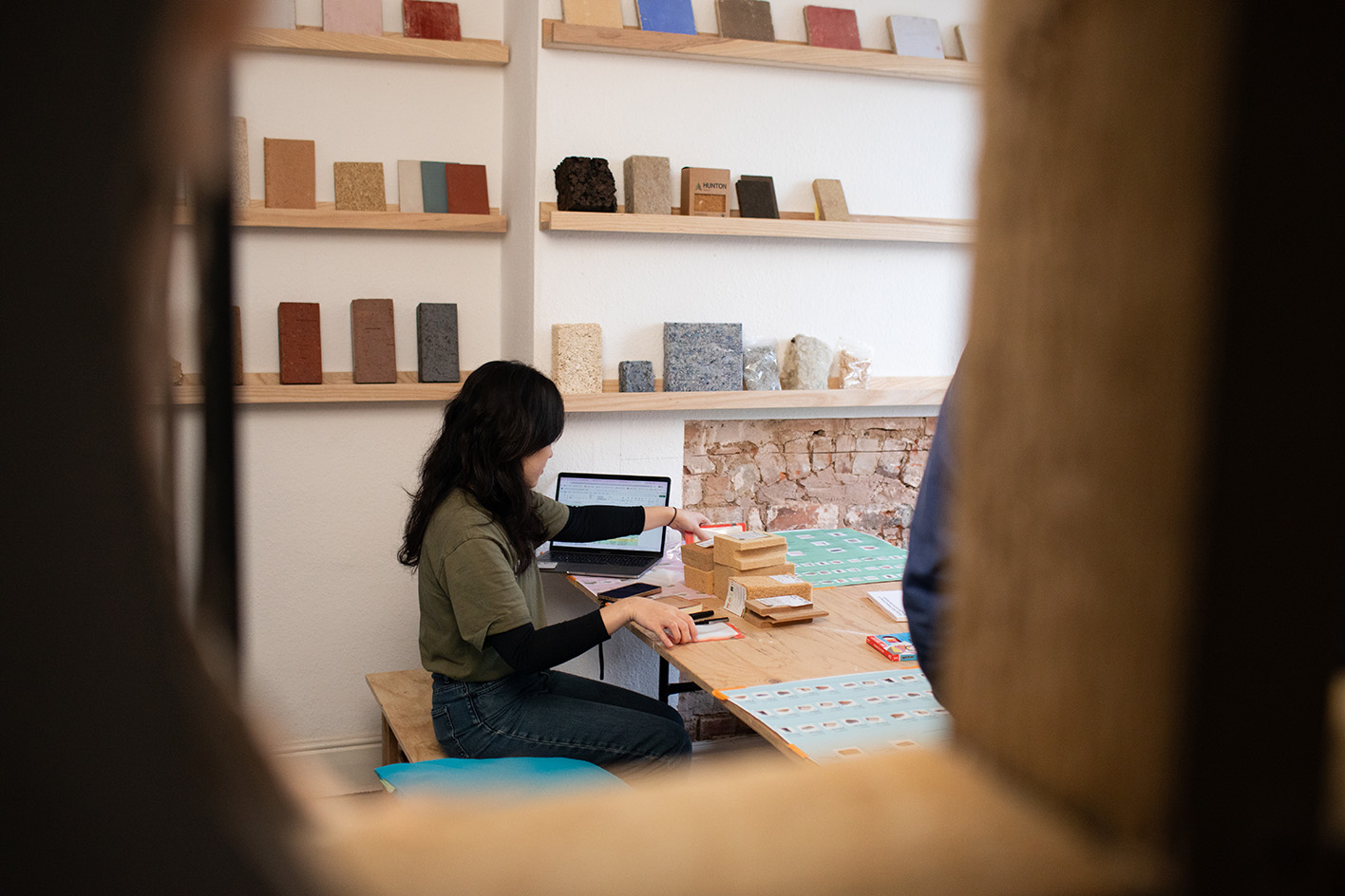 Retrofit House in Birmingham, interiors of home showcasing biomaterials that can be used in home repairs