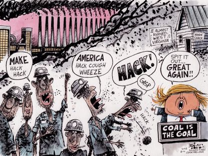 Political cartoon U.S. Trump West Virginia coal EPA