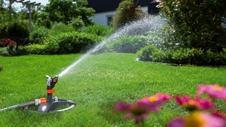 Water Lawn Sprinkler Tripod Garden Watering Yard Impulse Irrigation System UK