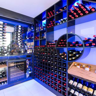 wine with shelves and counter