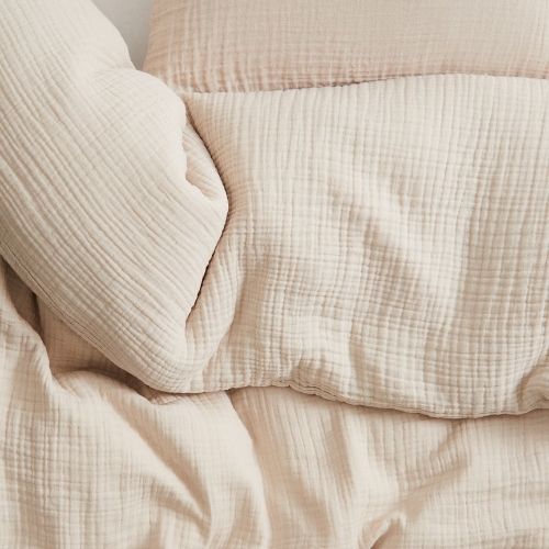 H&amp;amp;M Home, Muslin Single Duvet Cover Set - White