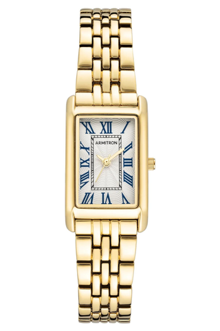 gold rectangle face watch
