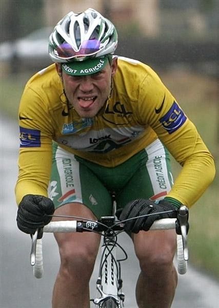 Hushovd attacked on the descent to the finish but got a hunger knock and couldn't hold it.