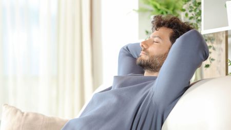 relaxing at home