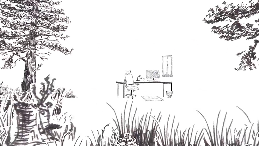 2D drawings become 3D in the free software Blender.