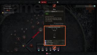 Diablo 4 assigning weapon to Barbarian Skill in Skill Tree menu