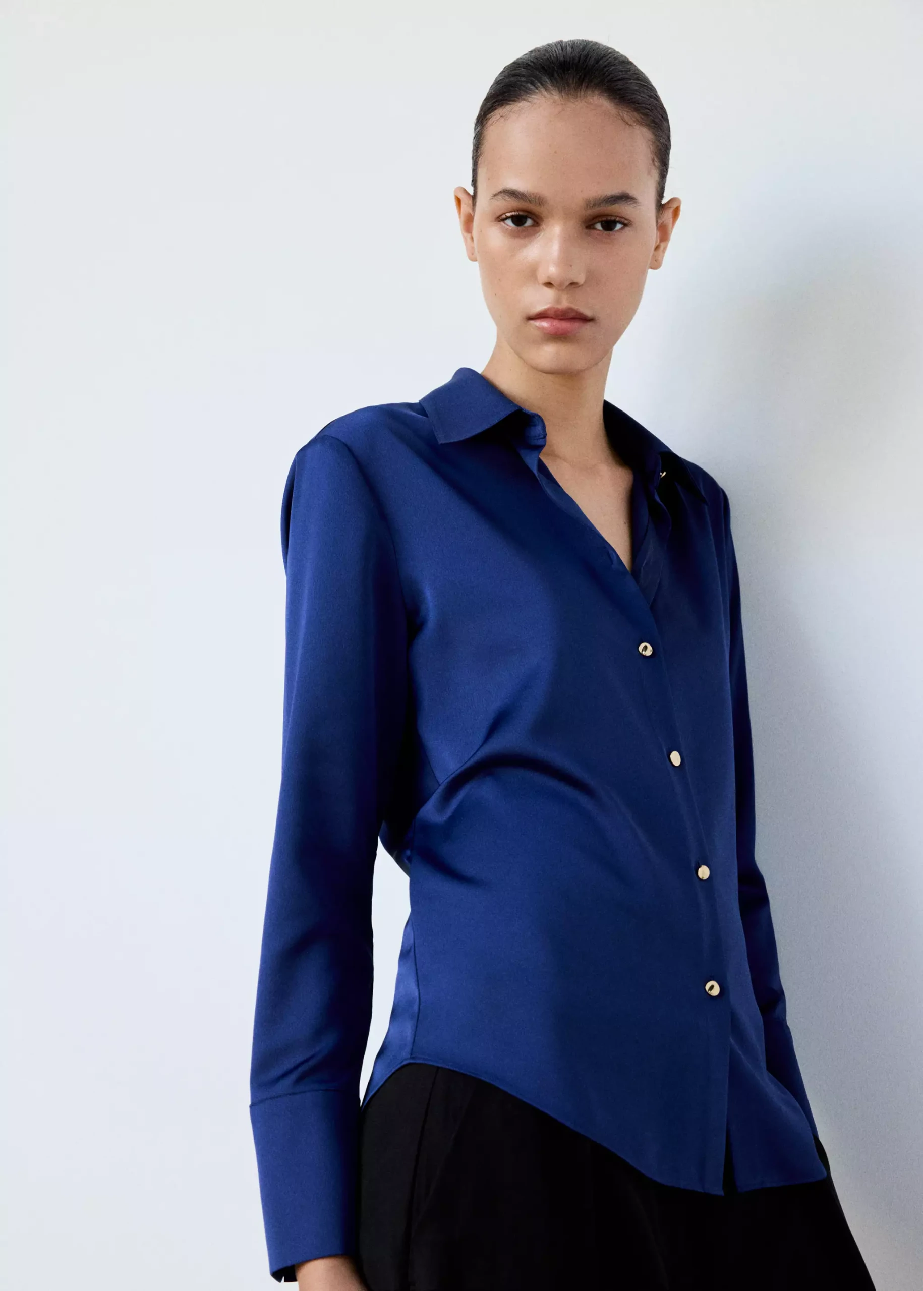 Regular-Fit Satin Shirt - Women | Mango United Kingdom