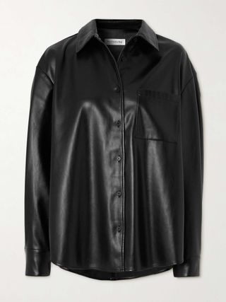 Chrissie Faux Leather Shirt