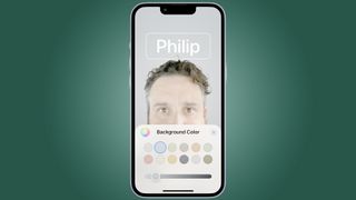 iOS 17 contact poster background color selection