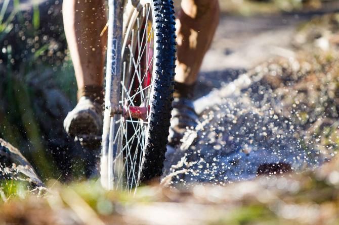Riders navigate water crossings