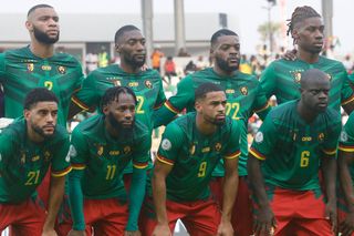 Cameroon AFCON 2023 squad: Cameroon Team Picture during the TotalEnergies CAF Africa Cup of Nations group stage match between Cameroon and Guinea at the Charles Konan Banny Stadium on January 15, 2024 in Yamoussoukro, Ivory Coast. (Photo by MB Media/Getty Images)