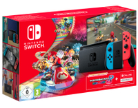 Nintendo Switch met Mario Kart 8 Deluxe + 3 maanden Online Lidmaatschap Bundel - Blauw/Rood van €377,95 voor €295,- (NL)