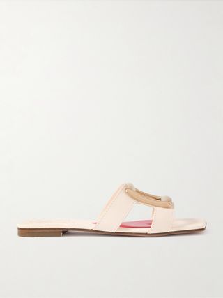 Nagoya Embellished Cutout Leather Slides