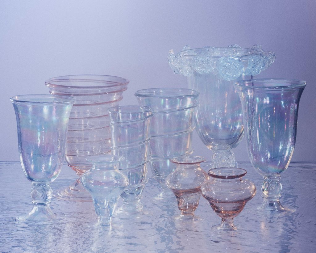 glass house in a forest