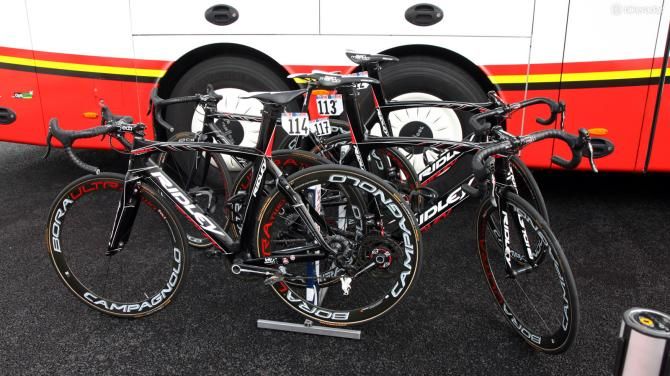 Lotto-Belisol riders used a mix of Ridley Noah FAST aero bikes and more traditional Helium models