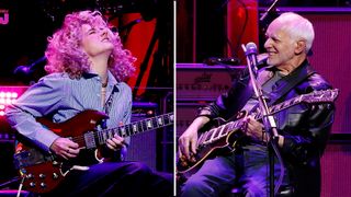 NEW YORK, NEW YORK - MARCH 06: Grace Bowers, Trey Anastasio, and Peter Frampton perform during the 2025 Love Rocks NYC Benefit for God's Love We Deliver at Beacon Theatre on March 06, 2025 in New York City. 