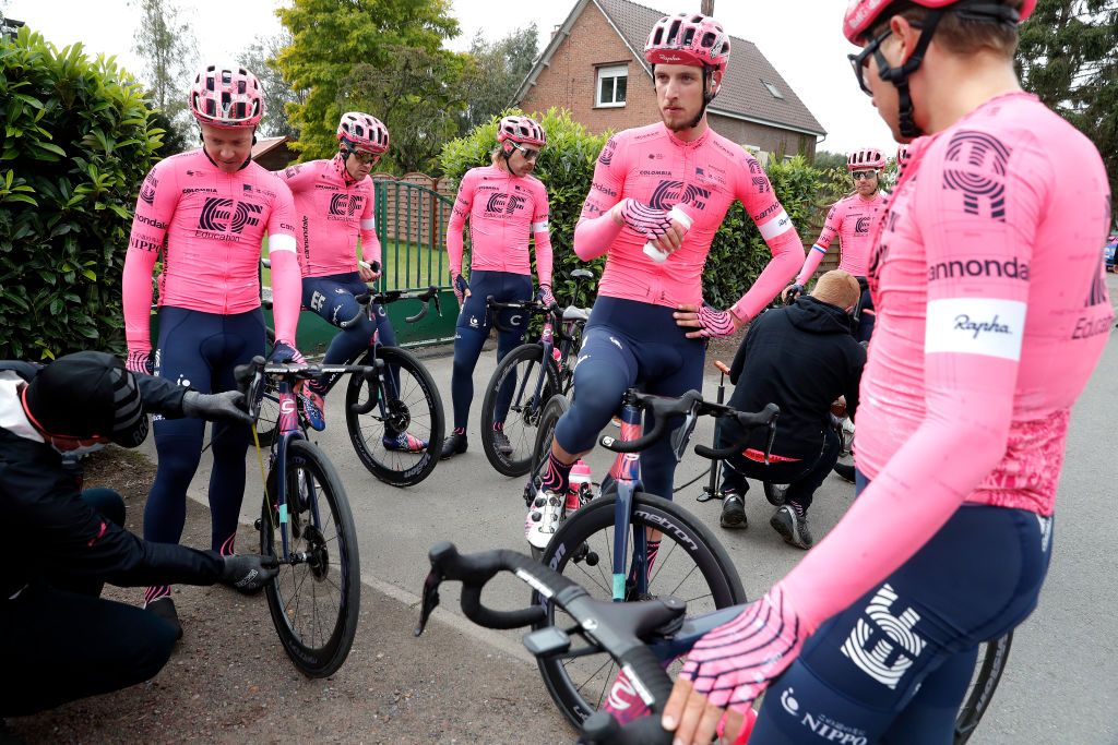 ARENBERG, FRANCE - SEPTEMBER 30: during the 118th Paris - Roubaix 2021 - Training Day 1 / #ParisRoubaix / on September 30, 2021 in Arenberg, France. (Photo by Bas Czerwinski/Getty Images)