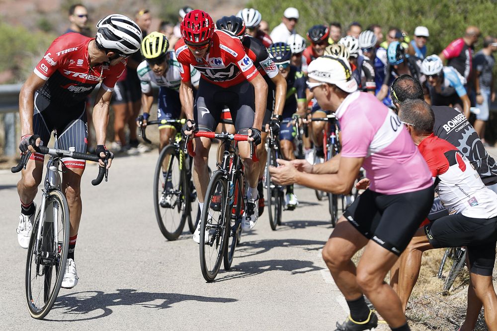 Alberto Contador attacks