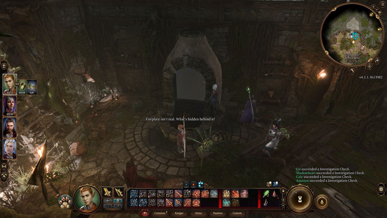 Baldur's Gate 3 Underdark entrances - Illusory fireplace wall