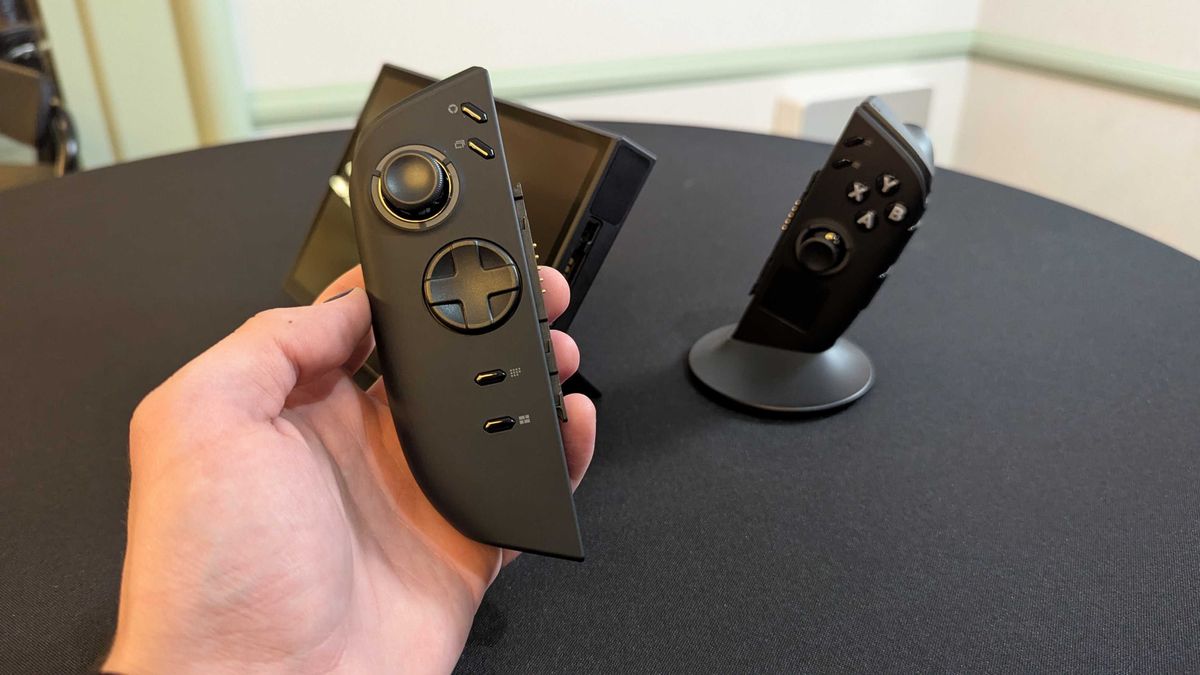 A prototype Lenovo Legion Go (Gen 2) controller held in the hand.