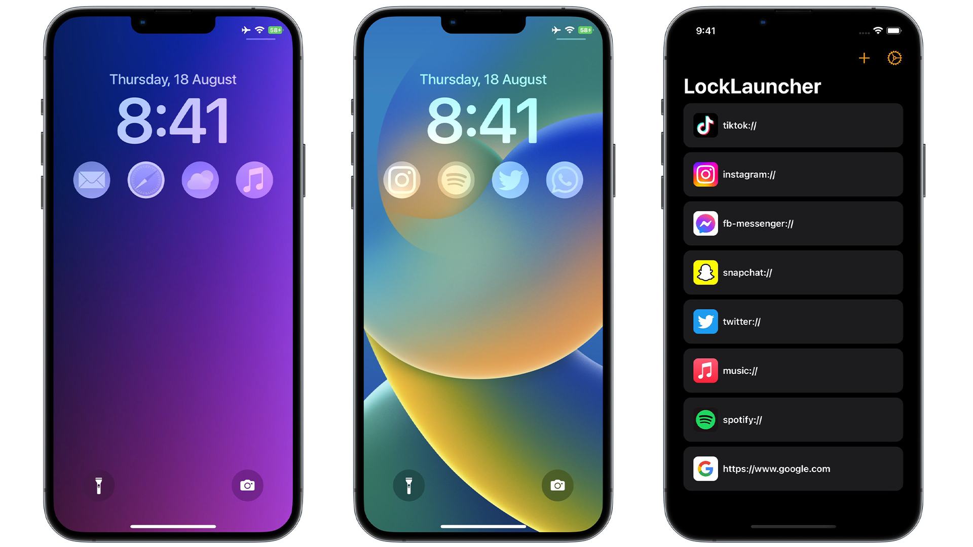 LockLauncher включен Экран блокировки iOS 16