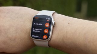 The Strava app on a smartwatch display