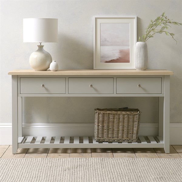 Chester Dove Grey Large Console Table