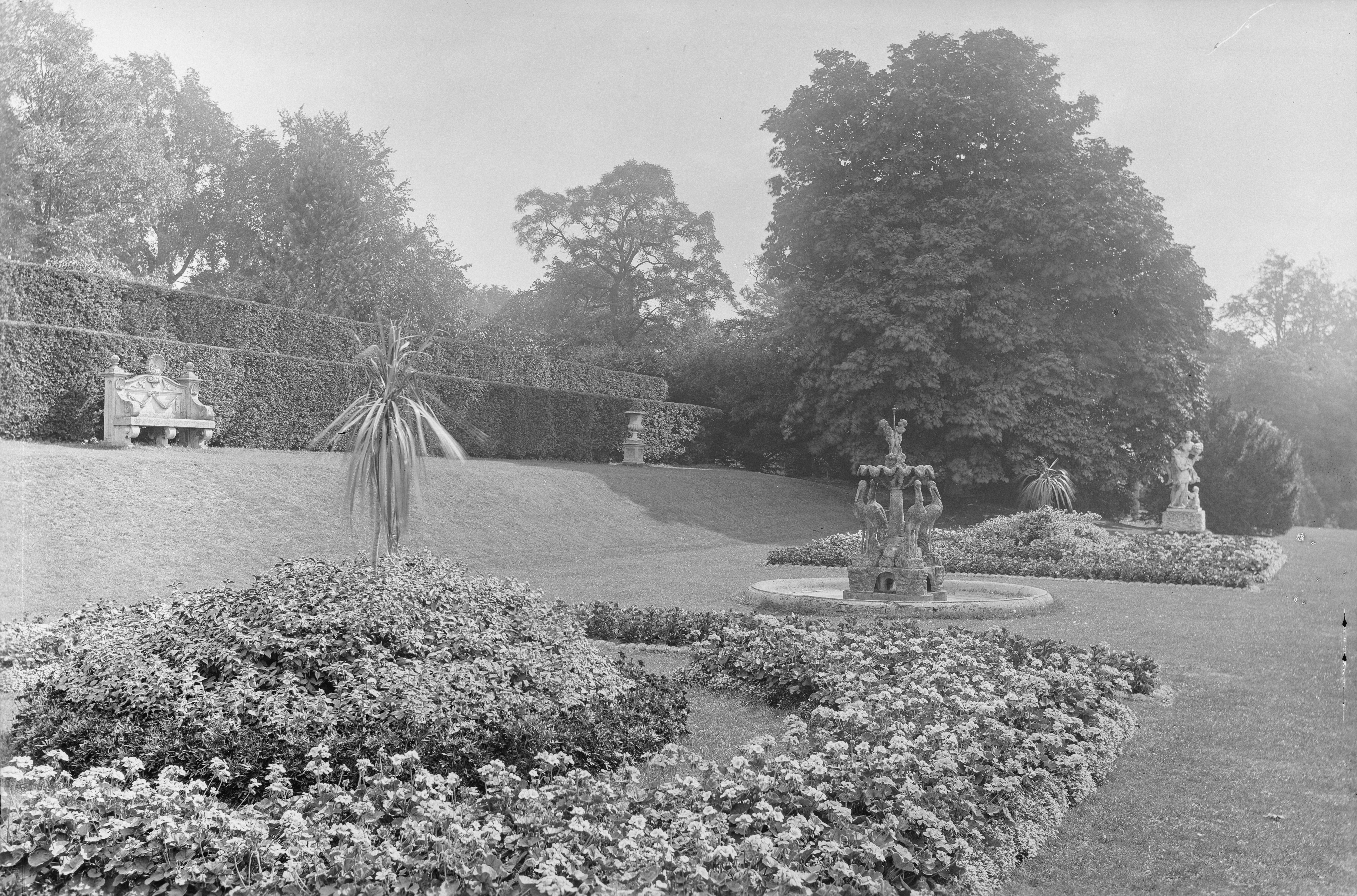 Black and white photographs of Easton Hall and Park