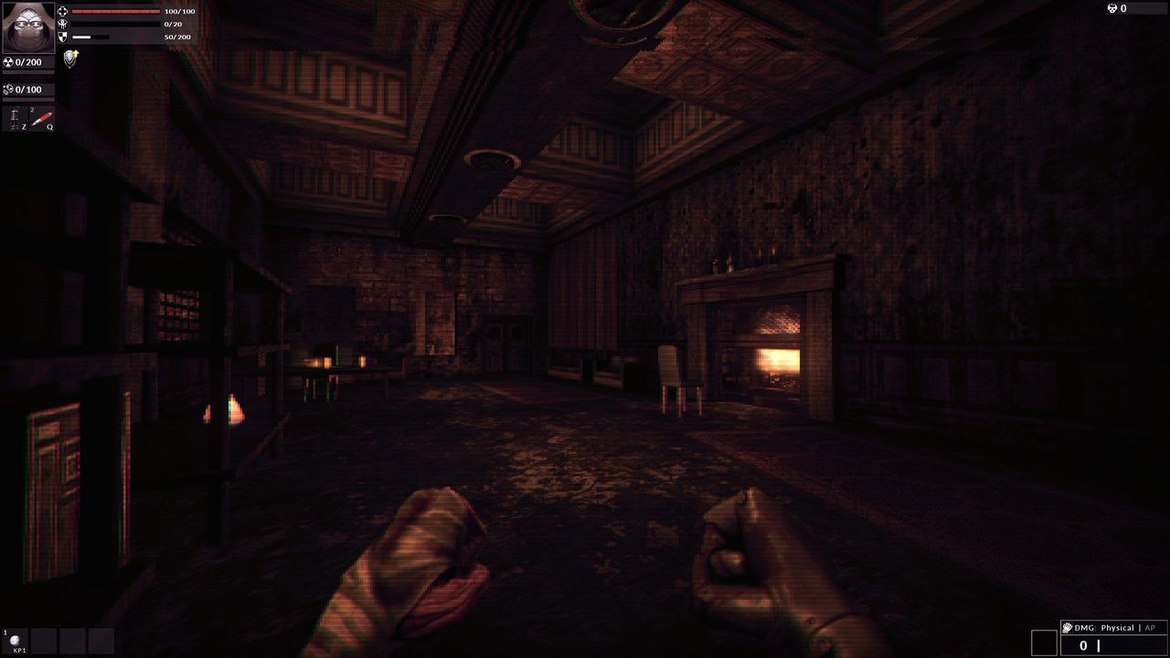room with fireplace but it's not cozy