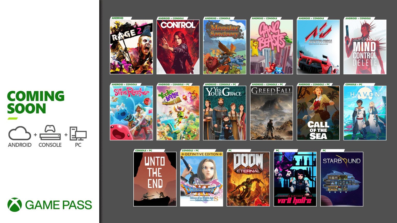 Arrangement Rust uit Verkleuren Control, Gang Beasts, Monster Sanctuary, and more join Xbox Game Pass in  December | Windows Central