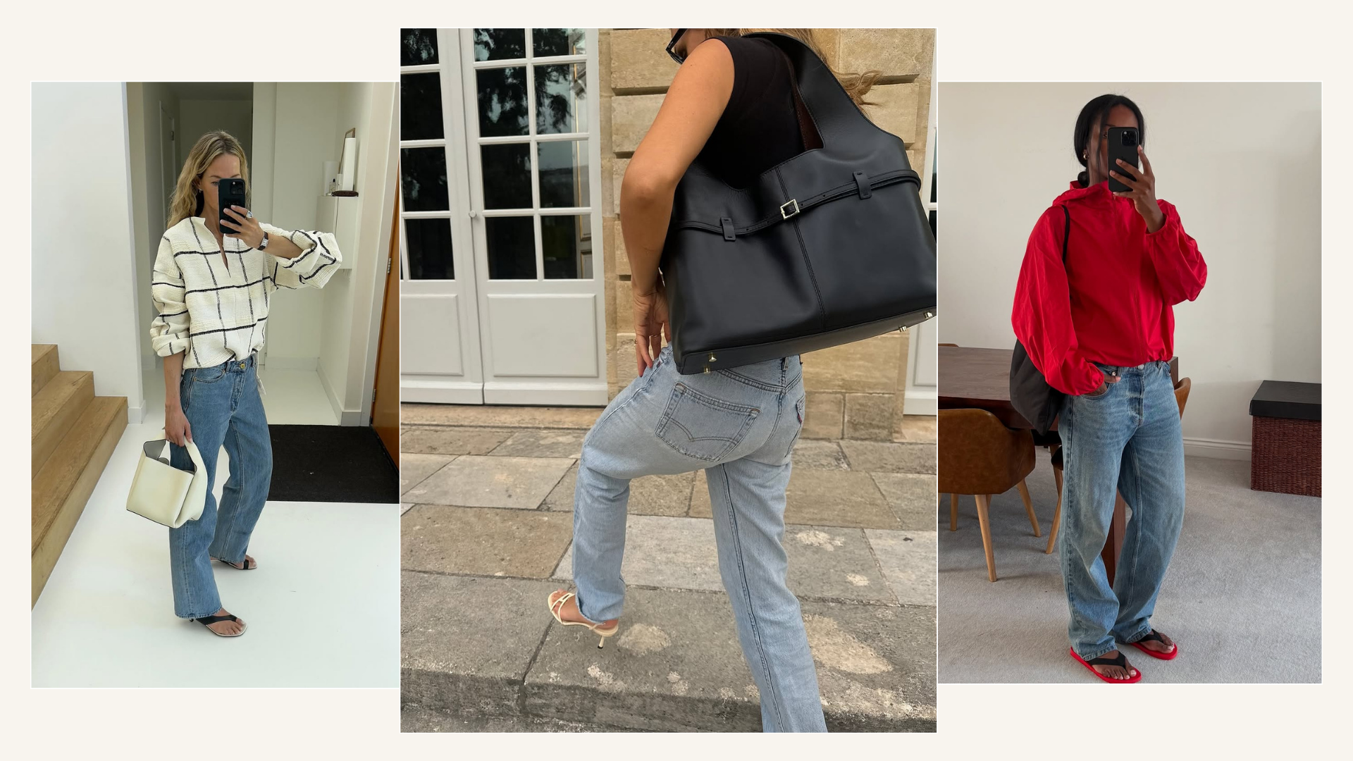 Spring jeans and sandals