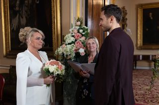 Grace and Freddie say their wedding vows.