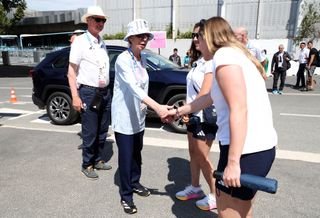 Princess Anne visiting Team GB house Paris Olympics