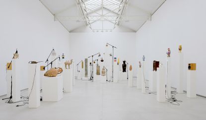 Installation view of Oliver Beer’s ‘Household Gods’ at Galerie Thaddaeus Ropac, Paris