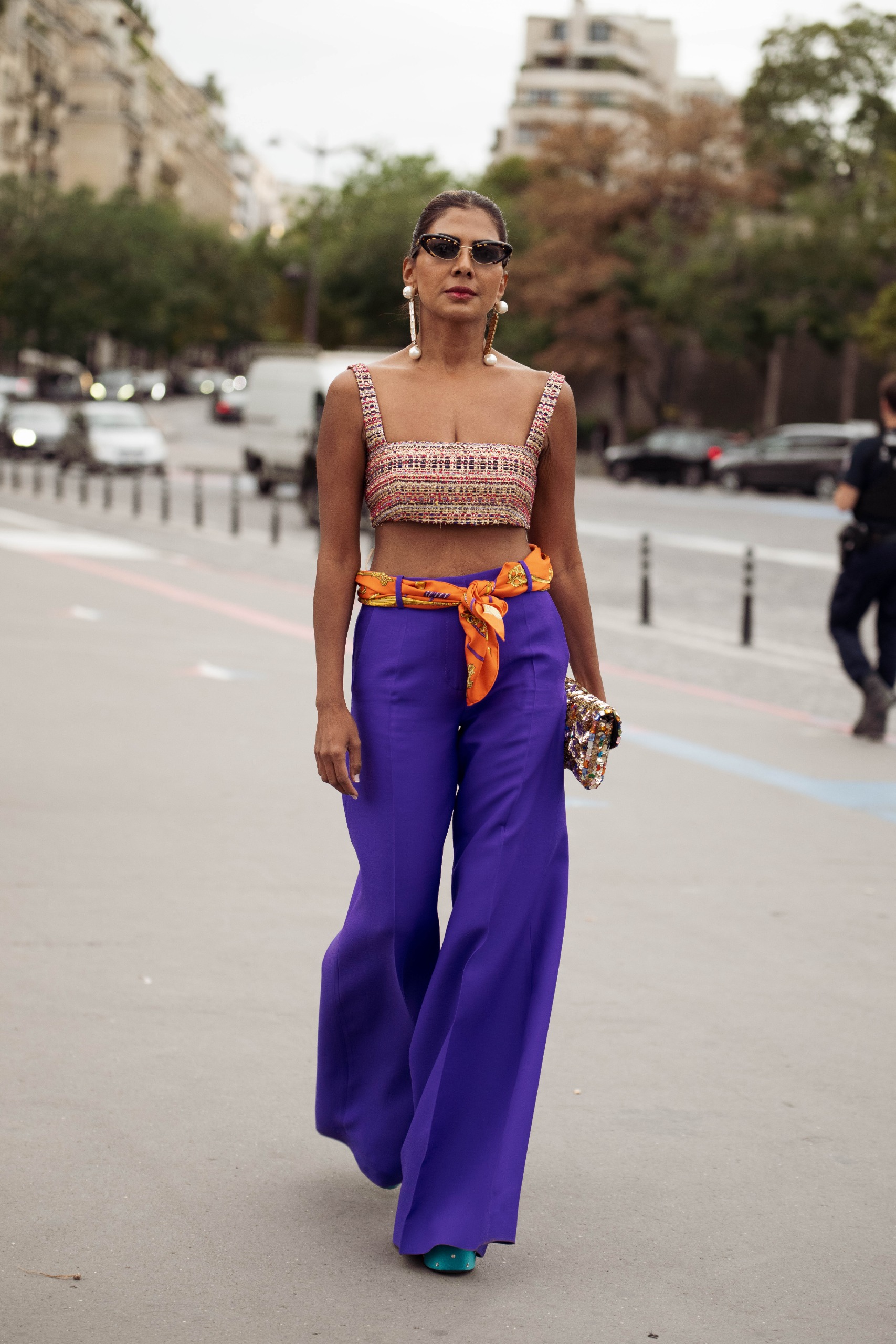 French girls wearing daring pants at Paris Fashion Week Spring/Summer 2027