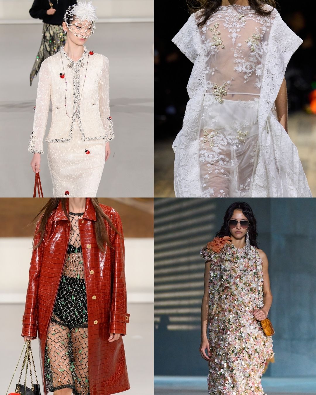 Collage of summer maximalist trends