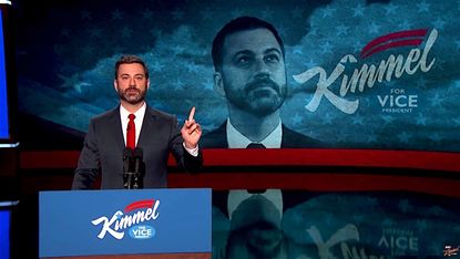 Jimmy Kimmel makes his pitch for vice president
