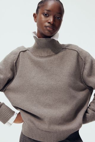 Faux-Rollkragenpullover