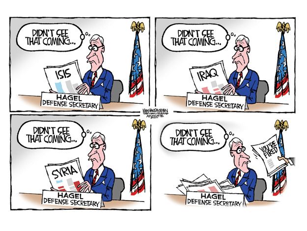 Political cartoon Hagel resignation | The Week