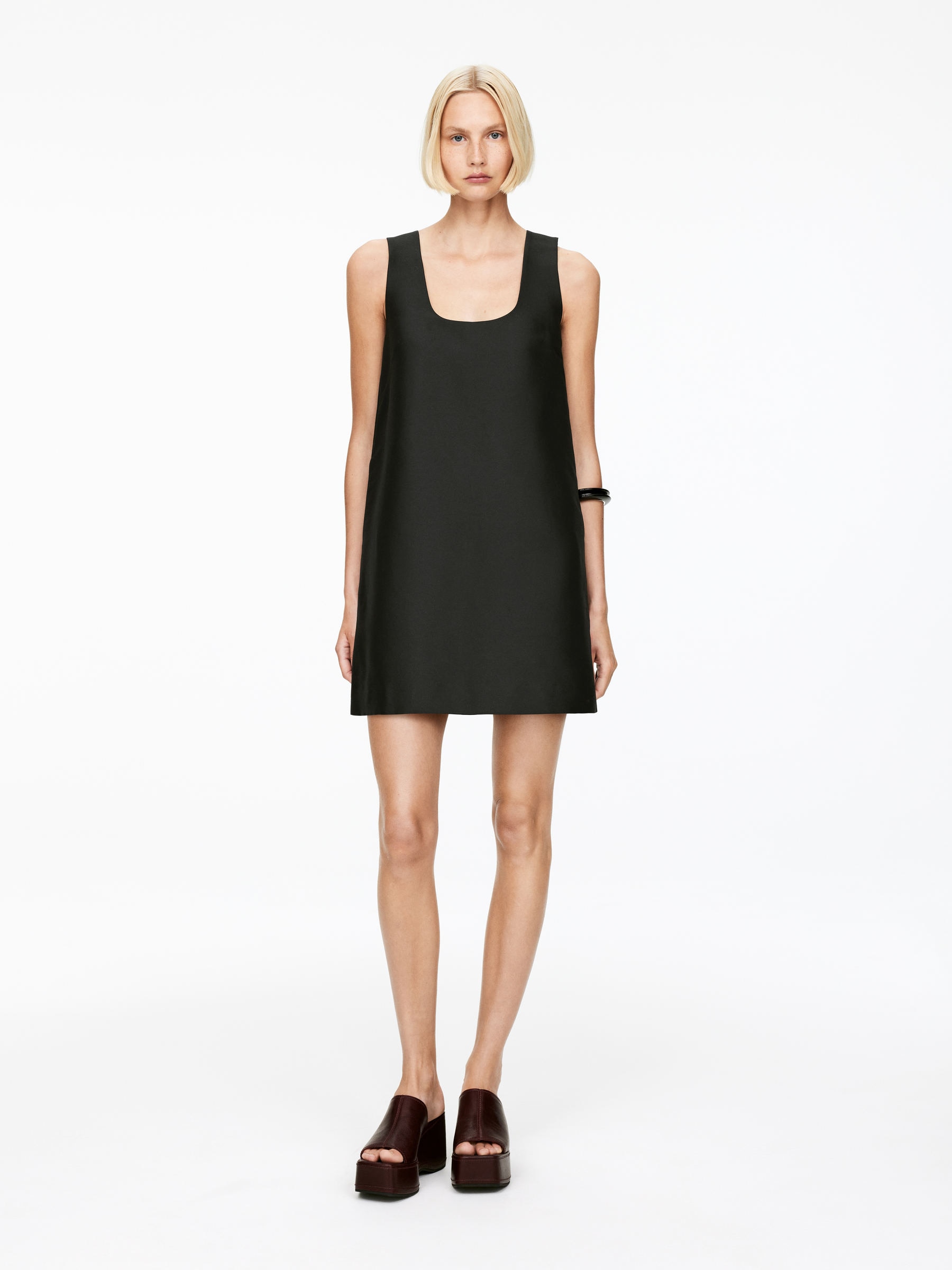 Sculptural Mini Dress – Black – Women – Arket Gb