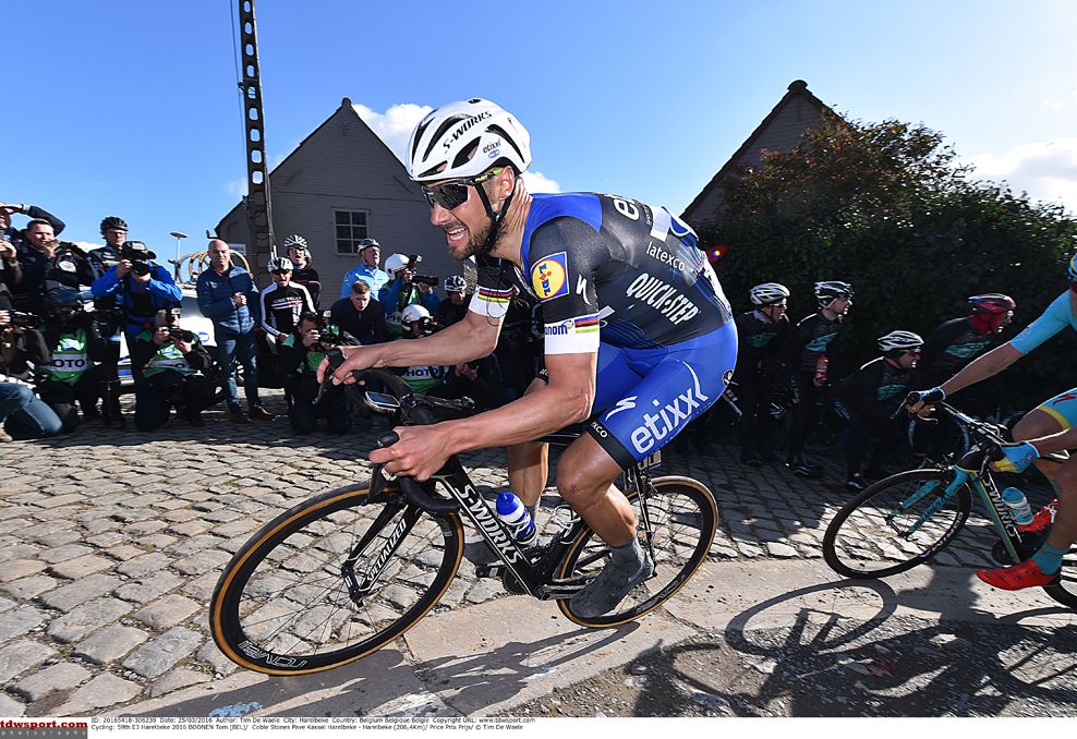 Boonen during the 2016 E3 Harelbeke