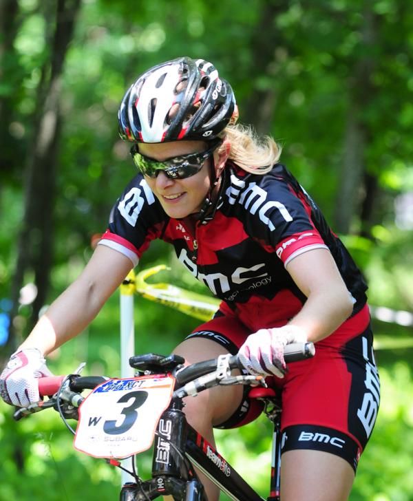 Chloe Forsman (BMC) races in the chase group