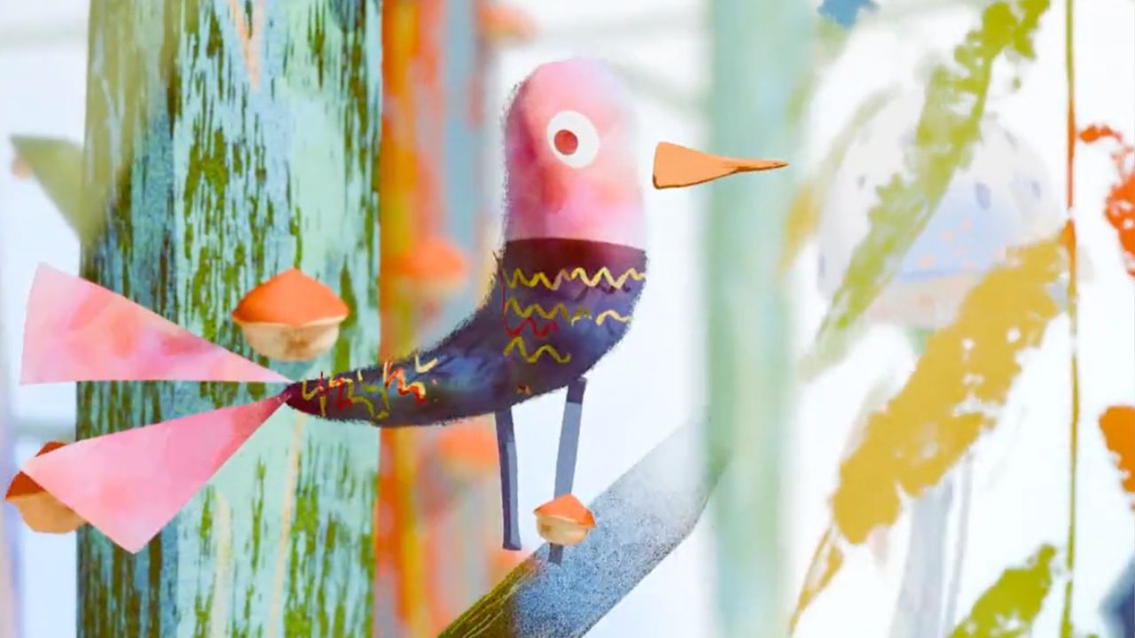 3D animation that looks like a stylised children's book