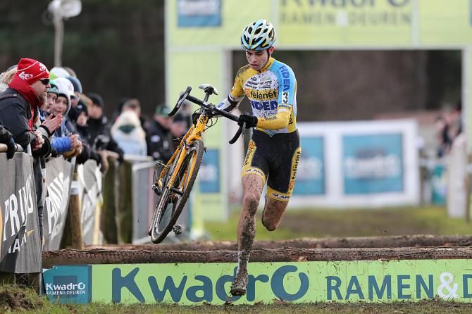 Wout Van Aert (Telenet Fidea) on the way to victory in Baal