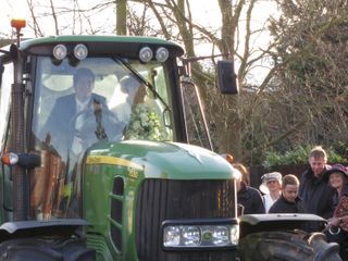 Alastair Cook and Alice Hunt drove away from their wedding in a tractor back in 2011.