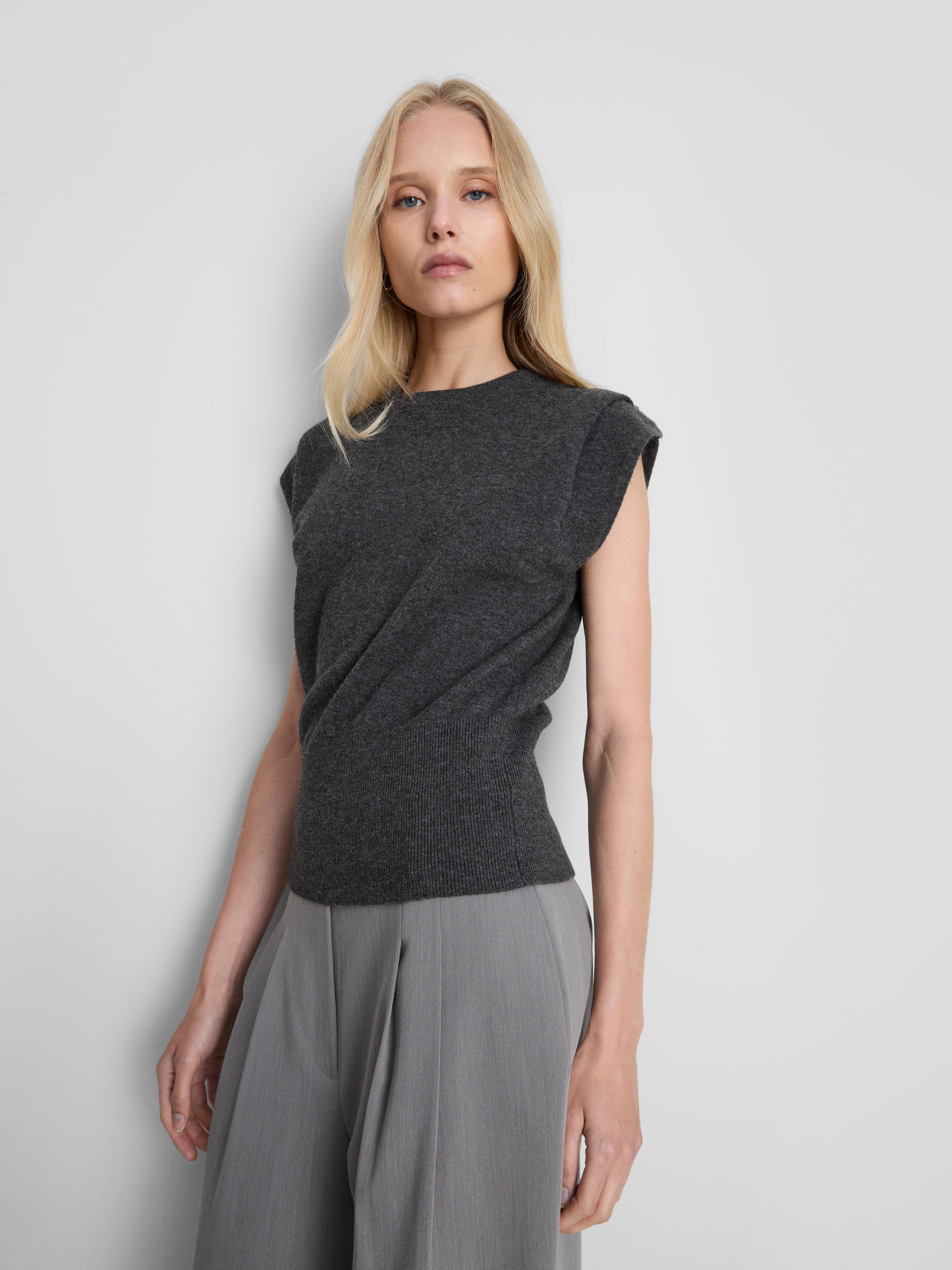 By Coleen Cap Sleeve Knitted Tank Top