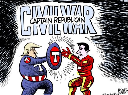 Political Cartoon U.S. trump Ryan 2016