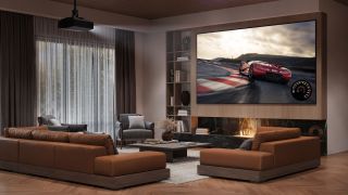 Lifestyle images of the Sony BRAVIA Projector 7 for gaming and movies