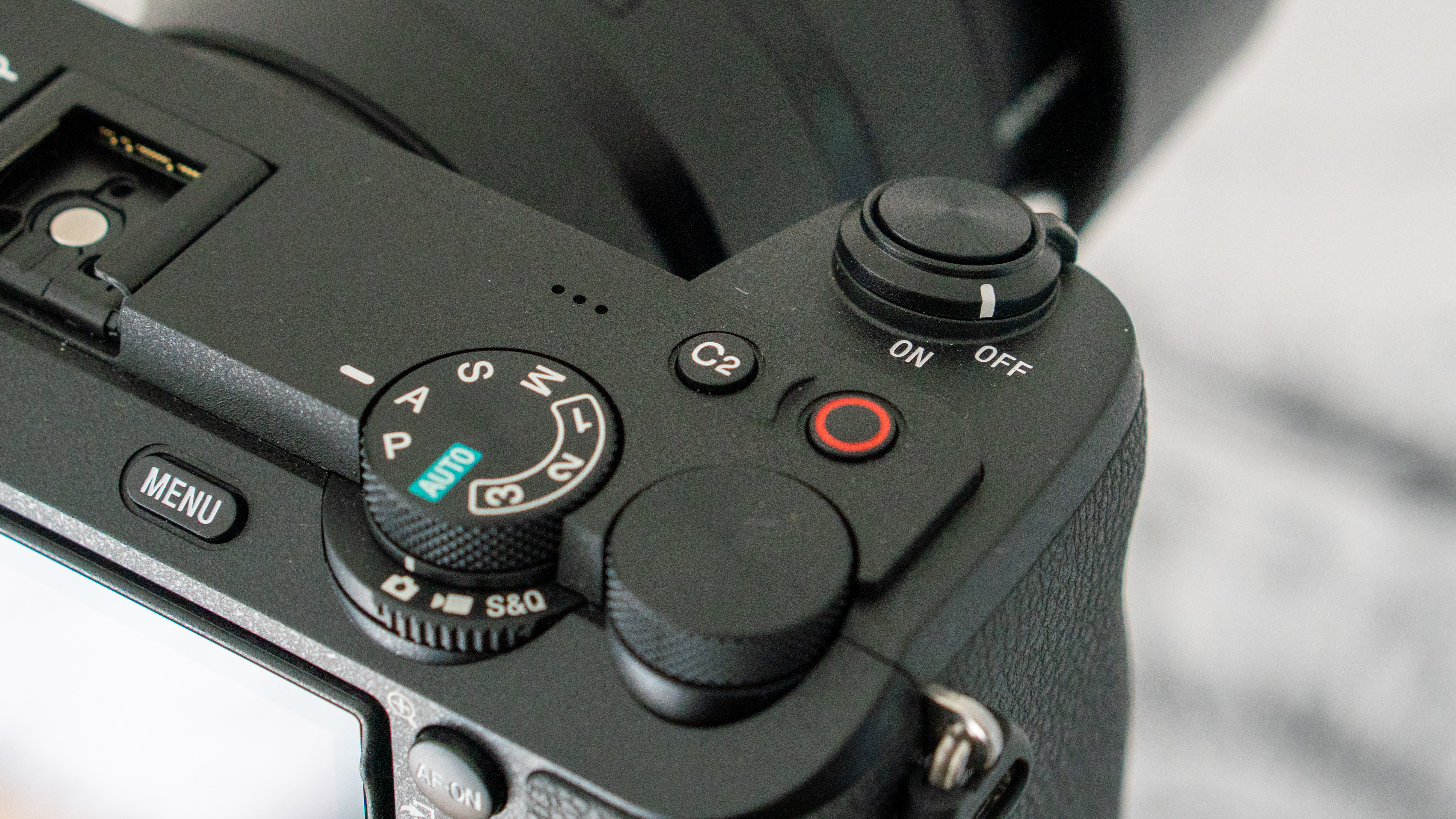 Buttons on the top of the Sony A6700