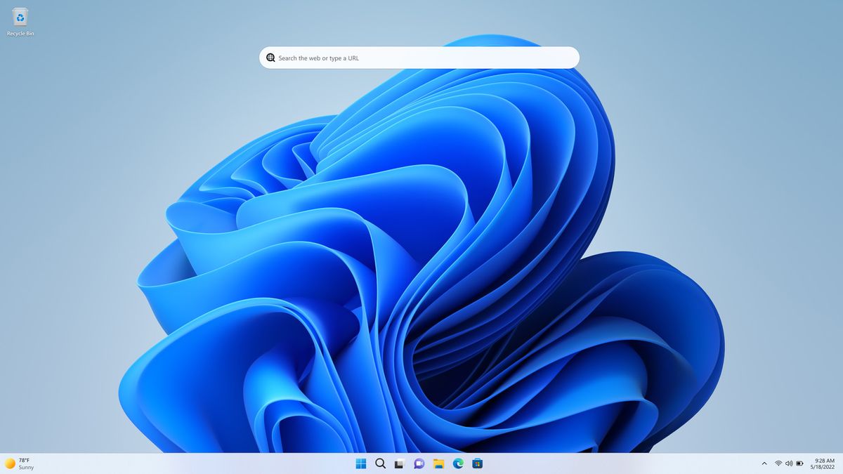 The latest Windows 11 preview feature is a Bing and Edge exclusive search box on your desktop